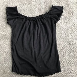 SIZE M BLACK OFF THE SOULDER SHIRT